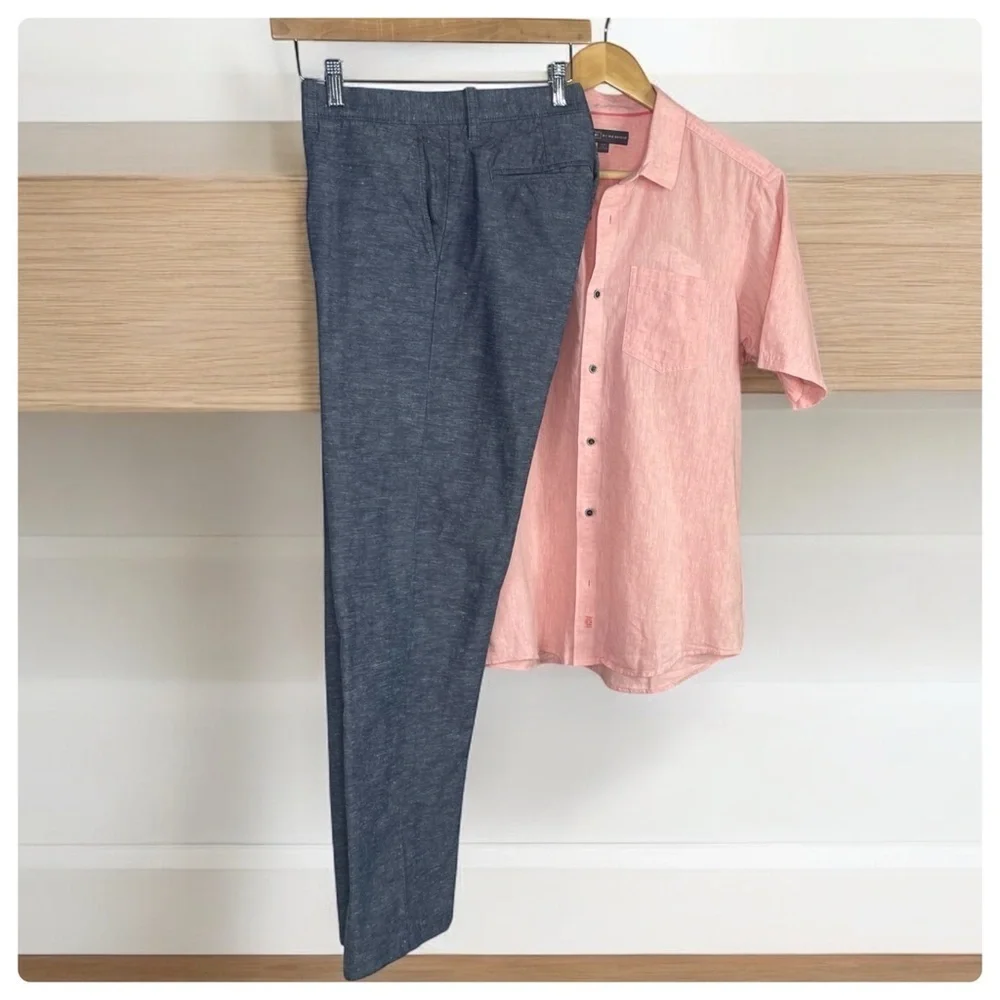 J. Crew 484 Slim-fit chino pant in stretch slub cotton blend 34x34 - Picture 1 of 12
